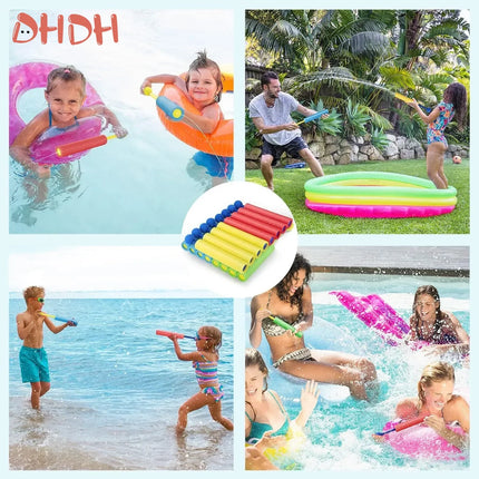5/20 Pcs Kids Water Guns Set – Foam Bubble Sprayer Blaster with Detachable Nozzle,  Beach & Pool Summer Toys for Outdoor Play