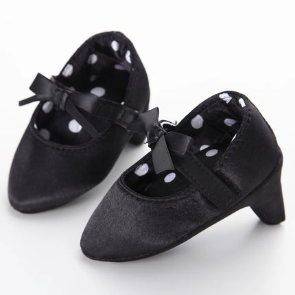 Spring Autumn Girl Baby Children's Shoes with Beautiful Bow Detail High Heels Design for Little Princess Footwear