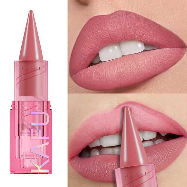 15-Colors Sexy Red Pink  Lipstick Pen Matte Contour Tint Lip Stick Long Lasting Lip Liner Pen Korean Makeup Gifts Lip Glaze