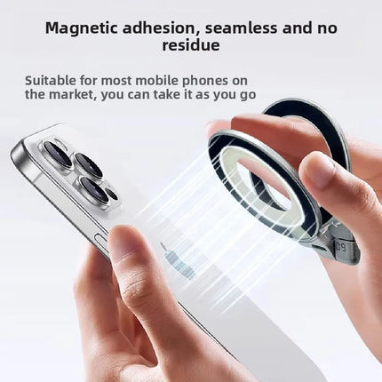 Aluminum alloy Magnetic Ring Phone Holder Ultra-thin strong magnetic N52 portable adjustable double-sided magnetic Phone Holder