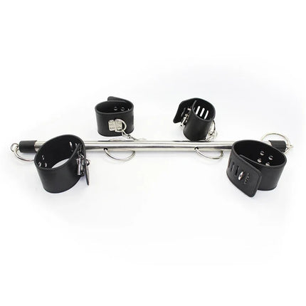 BDSM Kit Leg Spreader Bar Handcuffs Ankle Cuffs Bondage Restraints Open Mouth Gag SM Sex Toys For Couples Bedroom Adult Games