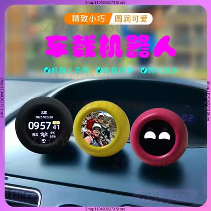 Smart Car Expression Robot Toy With Photo Album Mochi Potato Substitute Clock Feature Ideal Graduation Gift Electronic Ai Toy