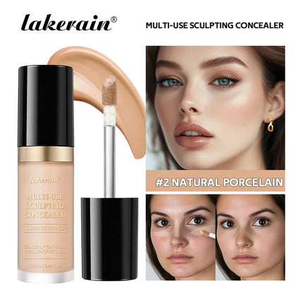 Lakerain Concealer Liquid High Coverage Cover Acne Dark Circles Foundation Modify Oil Control Face Contouring Cosmetics