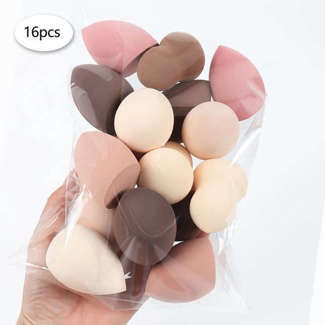 Multi-Color & Shape Assorted Makeup Sponges - Expand When Wet, Latex-Free, Wet/Dry Use for BB Cream/Foundation - All Skin Types