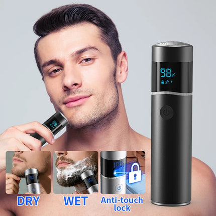 Portable Mini Men's Electric Shaver IPX7 Waterproof Razor Beard Trimmer for Travel and car Portable Shaving Machine