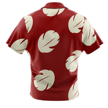 Lilo Dress Pattern Lilo & Stitch Button UpHawaiian ShirtFashion Trend Breathable Loose Versatile Casual Sports Summer Men