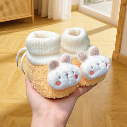 0-12months Infant boys girls Winter Shoes Cartoon Rabbit Soft Sole First Walking Flats Shoes  for baby girls