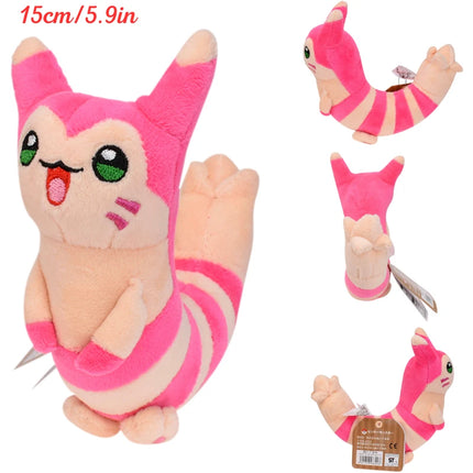 Pokémon Fit Plush Toys Milotic Butterfree Lugia Meowth Haxorus Garchomp Shinx Dragonair Furret Stuffed Plush Dolls Gift Kids