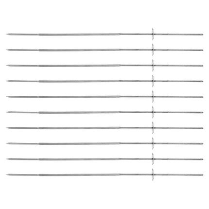 10Pcs High-Temp Resistant Stainless Steel Barbecue Skewers Gear-Type Reusable Grilling Skewers for Kabobs Oven Bbq Party Camping