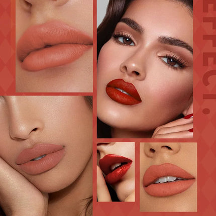 Christmas Matte Lip Gloss Set Lipstick Smooth Lasting Display Lip Gloss Waterproof Moisturizing Lipstick Holiday Gift Box Set