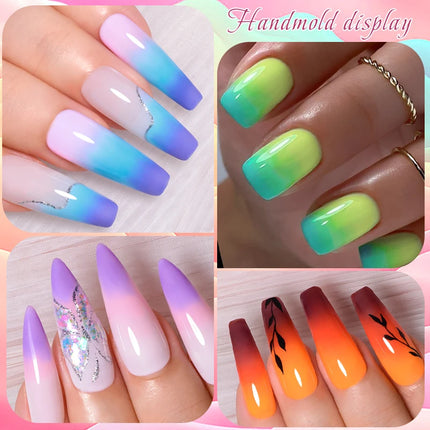 8ml Thermal Nail Gel Polish 3 Colors Changing Semi Permanent Soak Off UV/LED Nail Art Gel Varnish for Manicure Nail Supplies