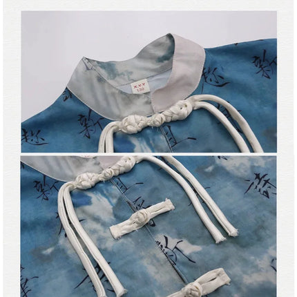 Kung Fu Uniform Hanfu Tai Chi Tai Ethnic Style Wushu Kids Clothes Children's Clothing Traditional Boys Sets Cosplay Costumes