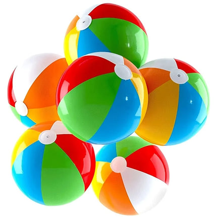 3pcs Summer Inflatable Beach Balls Rainbow Striped Inflatable Pool Balls for Pool Party & Beach Games Adults Kids Outdoor Play