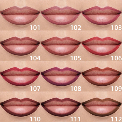 12 Colors Waterproof Matte Lip Liner Contours Lips Shades Lipstick Non-sticky Cup  Sexy Red Lip Tint Lip Pencil Korean Makeup
