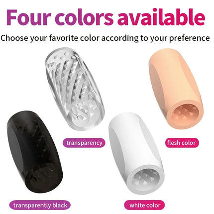Crystal Clear TPE Male Masturbation Cup Realistic Vagina Soft Pussy Pocket Sex Toys Male Penis Endurance Trainer Adult Supplies