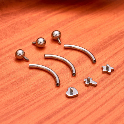 G23 Titanium ASTM-F136 Eyebrow Piercings Body Jewelry nternal thread Earring For Women
