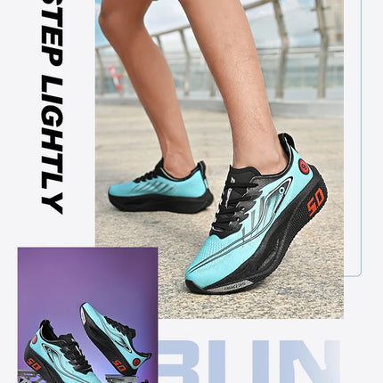 New Trendy Sports Running shoes, Comfortable and Breathable Men's and Women's Sports Casual shoes, Outdoor Large-sized Black 10