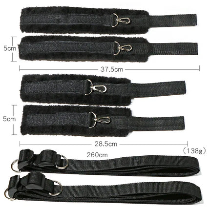 Couples Bed Handcuffs Sex Toys For Woman Bdsm Bondage Set Ankle Cuff Restraints Rope Strap Handcuffs Ankle Cuff Adult Game Goods