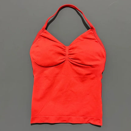 HISTELLO Impact Longline Strappy Top Sports Yoga Vest Women Fitness Tank Top Gym Beautiful Open Back Bra Running Workout Halter