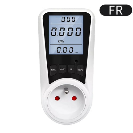 220V Digital Wattmeter AC EU Power Meter LCD Electricy Consumption Meter Socket Wattage Kwh Energy Test FR US BR Power Analyzer