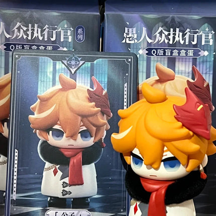 In Stock Genshin Impact Fatui Harbinger Serie Blind Box Q Version Anime Figure Collection Desktop Mystery Box Surprise Toy Gifts