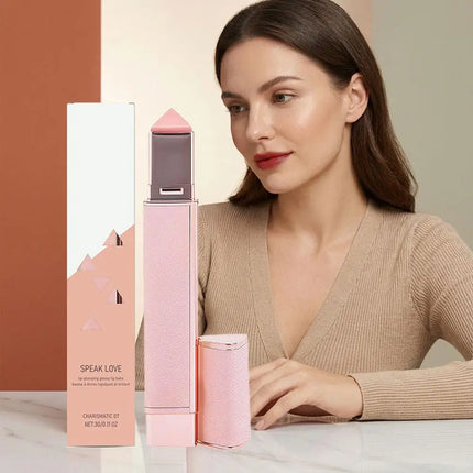 Plumping Lip Gloss Strawberry Pink Long Lasting Lip Tint Hydrating Lip Treatment Hyaluronic Acid Moisturizing Lip Balm