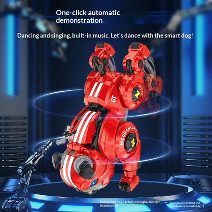 ZMW Remote And Gesture Control Mechanical Bulldog Intelligent Interactive Stunt Robot Toy With Flexible Limbs For