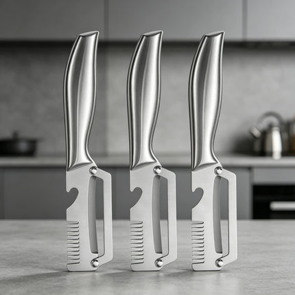 2026Multifunctional 3-in-1 Stainless Steel Peeler Vegetable & Fruit Slicer Shredder Versatile Kitchen Tool for Peeling Shredding