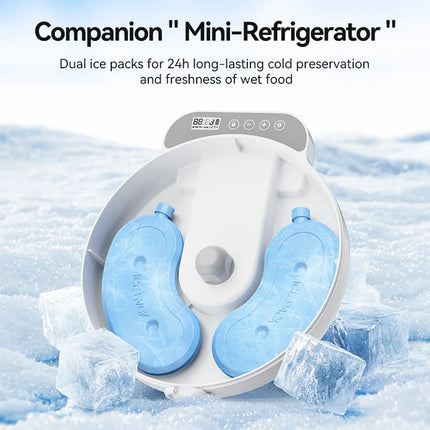 ROJECO Automatic Pet Feeder 4 Meals For Wet Dry Food Feeding Wireless Smart Kibble Dispenser Cat Dog Multifunctional Cat Feeder