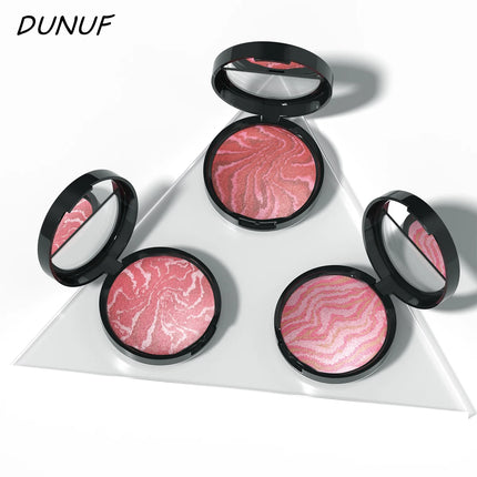 3 Color Blush Palette Waterproof Lightweight Breathable Long Lasting Smooth Baked Powder Blusher Correcting Foundation 60g