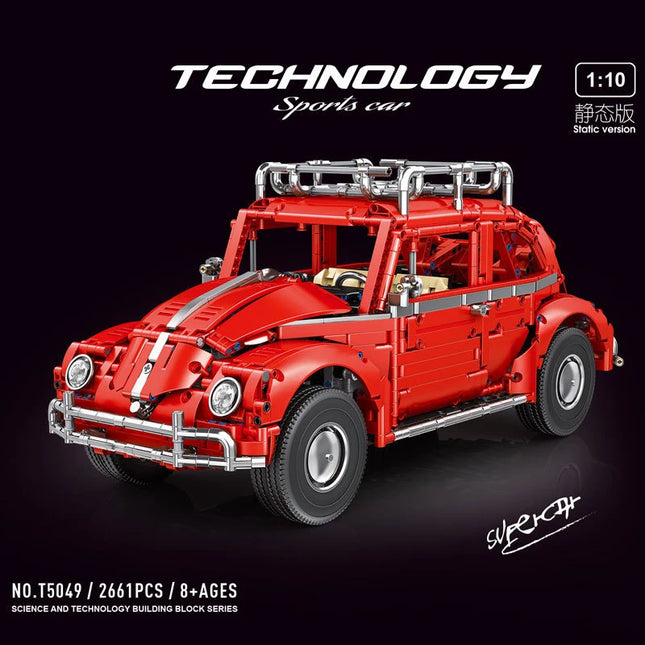 IN STOCK Technical 1:10 Beetle Sports Car Building Blocks Remote Control Retro Vehicles Bricks Model Toys for Child Best Gifts