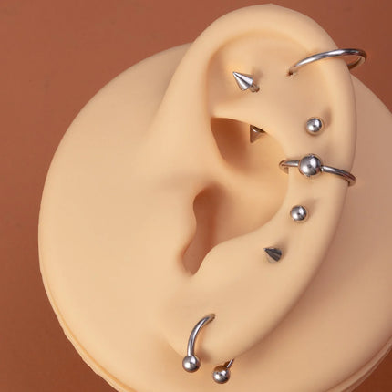 Body Piercing Tool Kit Easy to Use Body Piercing Gun Lip Nose Tongue Cartilage Eyebrow Navel Piercing Jewelry for Women Men