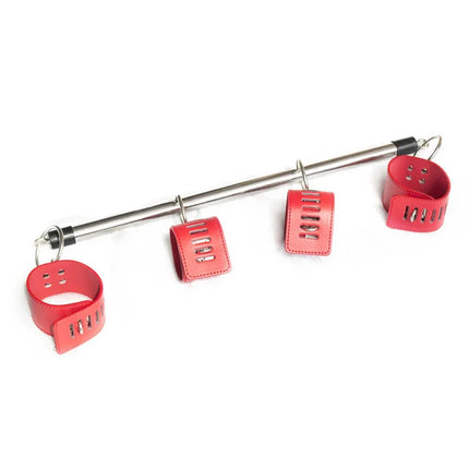 BDSM Kit Leg Spreader Bar Handcuffs Ankle Cuffs Bondage Restraints Open Mouth Gag SM Sex Toys For Couples Bedroom Adult Games