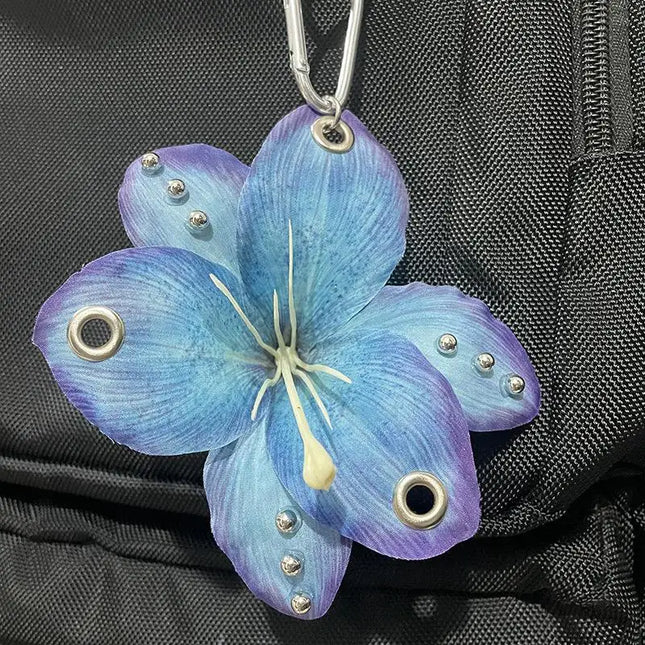 Exquisite Phalaenopsis Orchid Lily Keychain Creative Simulation Flower Bag Pendant Fashion Backpack Decoration Accessories Gifts