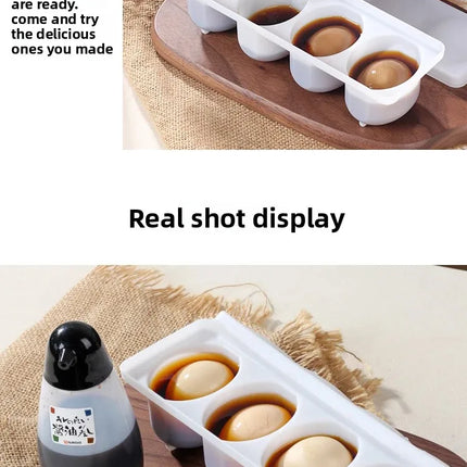 Egg Saving Box Practical Multifunctional Egg Organizer for Halogen and White Marinated Eggs