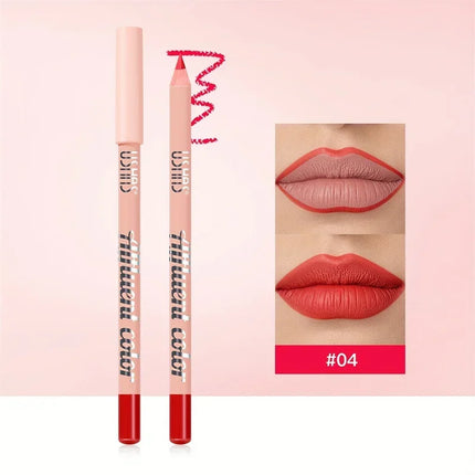 8 Color Waterproof Lip Liner Pencil Long Lasting Natural Lipliner Pen Red Contour Tint Sexy Dark Red Pink Matte Lipstick Pencil
