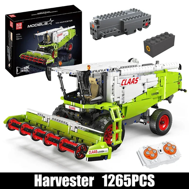 17014 Harvester 1347pcs Small Particle Assembly Model Kit Building Block set APP Version DIY Toys for Christmas Gifts