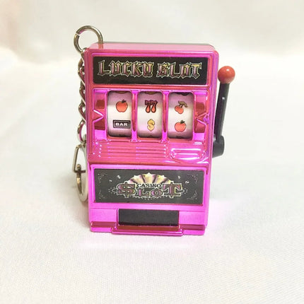 2024 Summer New Classic Toys Niche Keychain Fruit Machine Slot Machine Keychain Fun Creative Car Accessory Keyring Pendant Gift