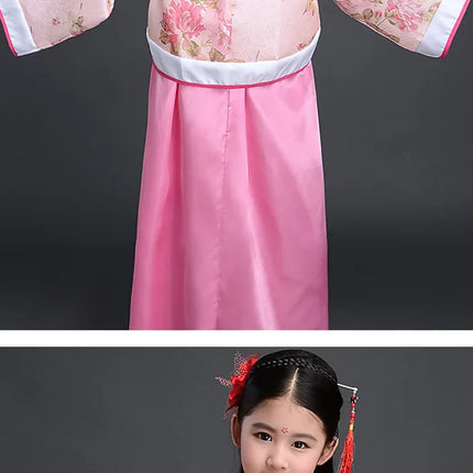 Autumn Two-piece Set Kids Hanfu Cosplay Tang Girl Suit Dance Costume Baby Outfits Ancient Girls Clothing Hanfu Children Suits