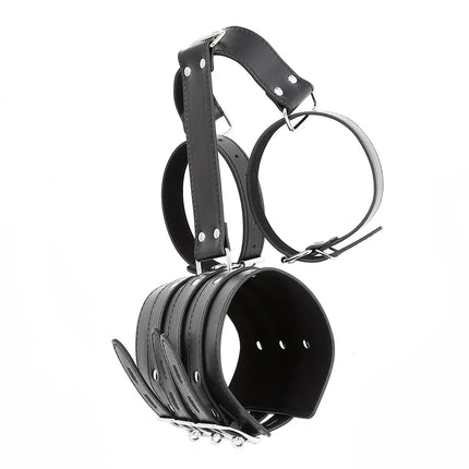 Bdsm Discipline Belt Full Body Leather Bondage Restraint Straps Hand Behind Back Bondage Arm Binder Glove Sleeves Sex Product