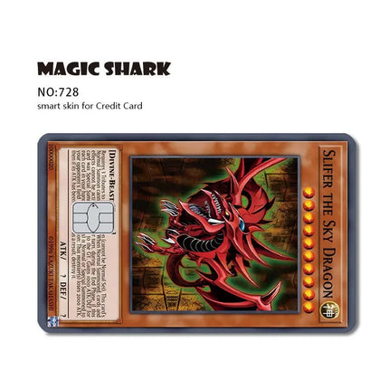 2025 New Mcloving Meme Cartoon Spider Anime Red Eyes Black Dragon PVC Sticker Film Skin for Debit Bank Credit Card