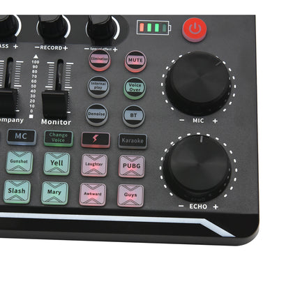 F998 Sound Card Microphone Sound Mixer Sound Card Audio Mixing Console Amplifier Live Music Mixer Amplifier Dj Equipment