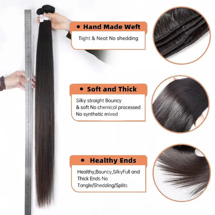 28 28 30Inch Bone Straight Human Hair Weave Bundles Brazilian Virgin Unprocessed Raw Human Hair Extension 3 4 Bundles Wef