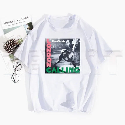 London Calling The Clash Album Ulzzang T Shirts Spring Tops Tees Men Women Short Sleeve Casual T Shirt