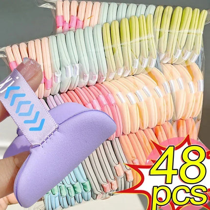 48pcs Biscuit Cosmetics Puffs Set Concealer Foundation Makeup Sponge Make Up for Women Powder Puff Korean Beauty Tool Accesories