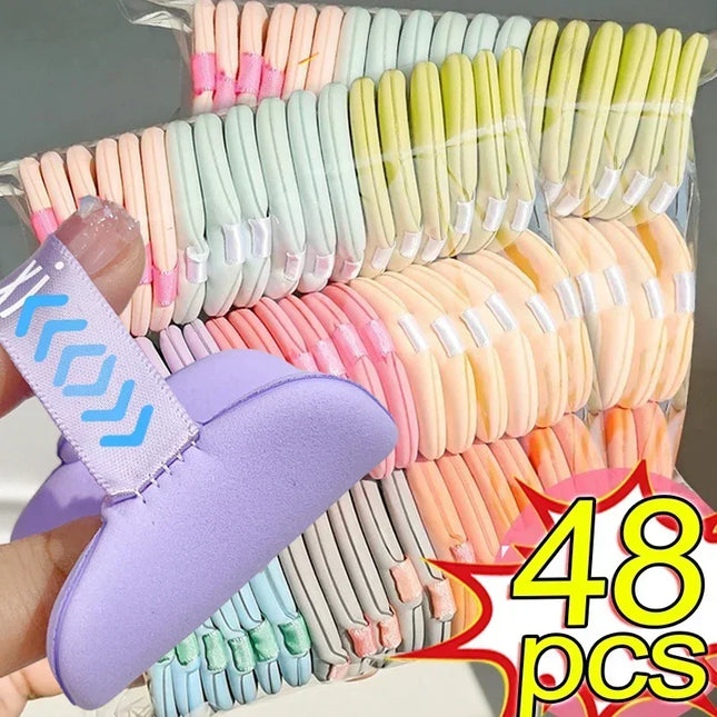 48pcs Biscuit Cosmetics Puffs Set Concealer Foundation Makeup Sponge Make Up for Women Powder Puff Korean Beauty Tool Accesories