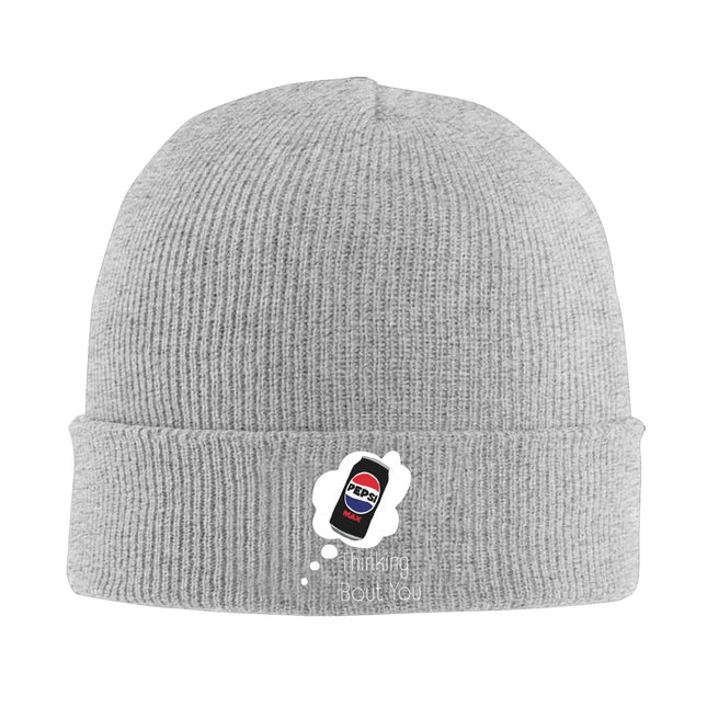 Thinking Bout You Pepsi Max Warm Knitted Cap Winter Knit Bonnet Hat Skullies Beanies Hip Hop Caps for Unisex
