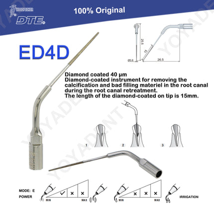 Woodpecker Tips DTE Dental Ultrasonic Endo Scaler Tips Scaling Tips Fit EMS UDS NSK SATELEC Scaler Handpiece Dentistry Tools