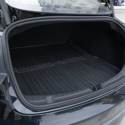 For Tesla 2024-25 Model 3 Highland 3 Rear Trunk Mat TPE Car Pads Waterproof Protective Trunk Mats Upper layer of trunk cushion