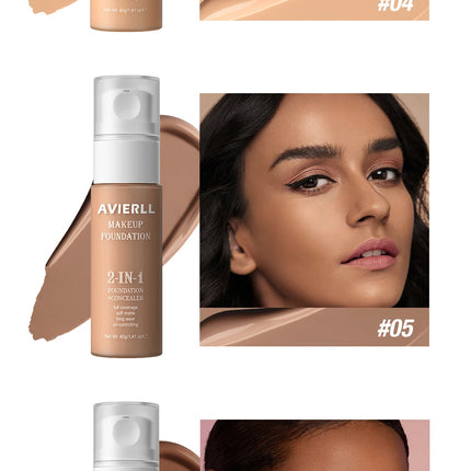 Moisturizing foundation, concealer, waterproof face makeup base, suitable for women's makeup, Halloween gift